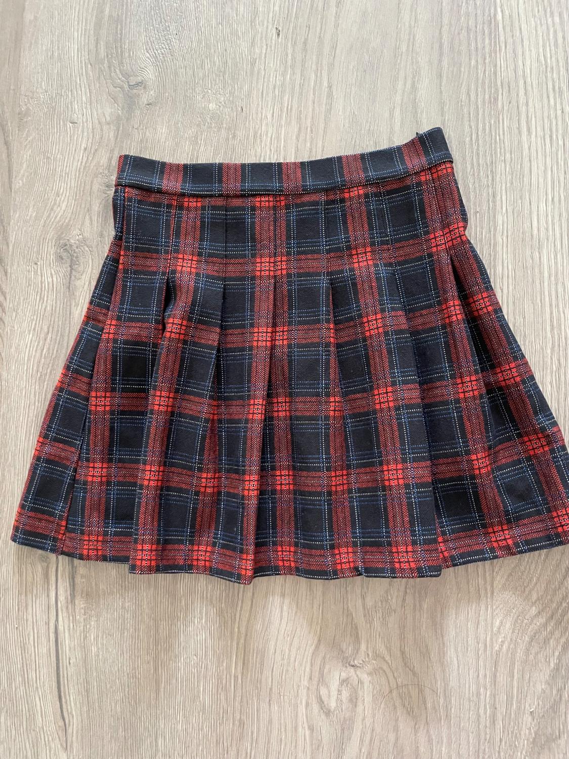 PLAID BOX PLEAT SKIRT - Image 2