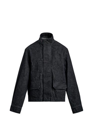 DENIM JACKET WITH POCKETS - Indigo by Zara