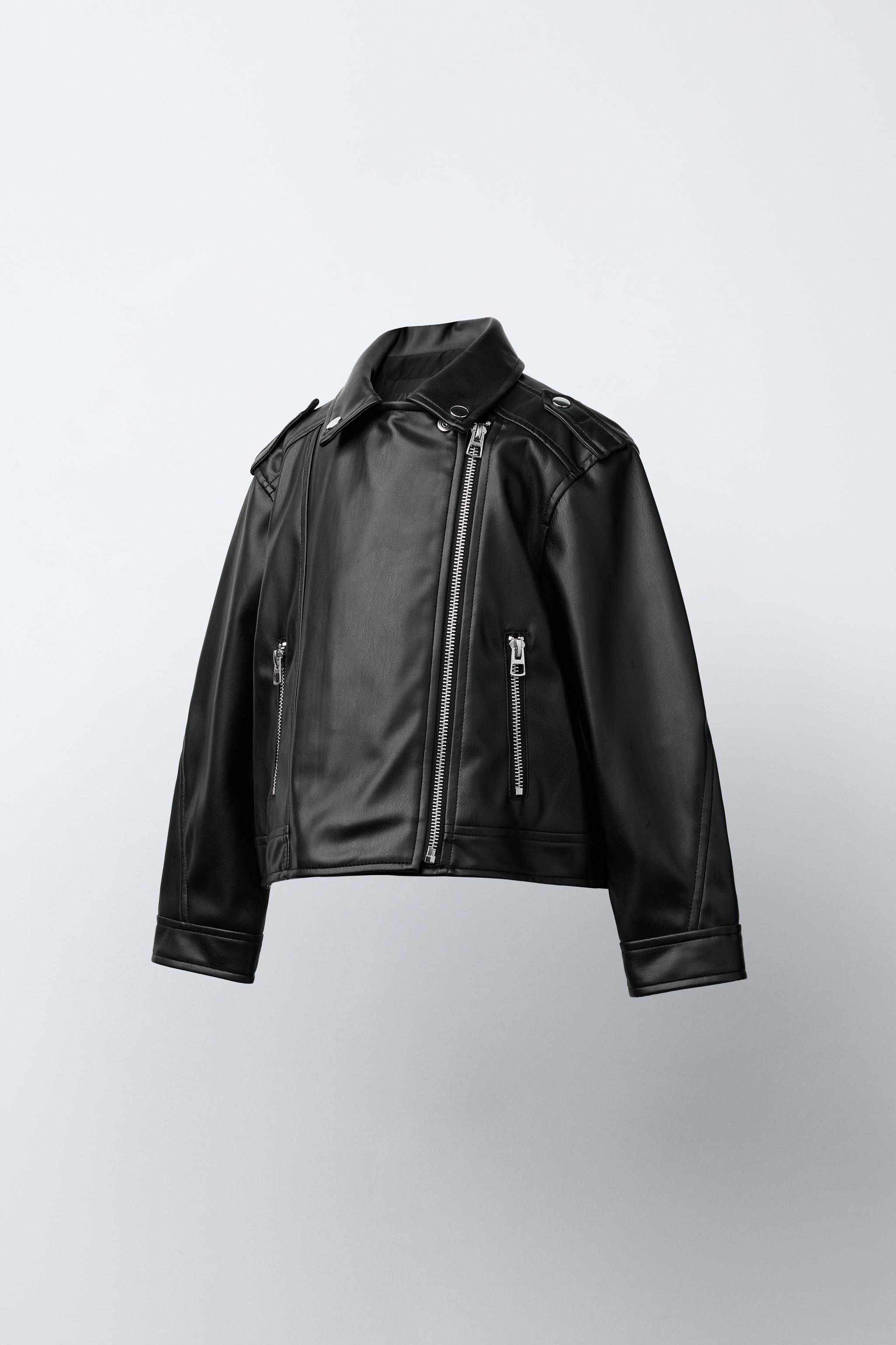 FAUX LEATHER BIKER JACKET Black ZARA India
