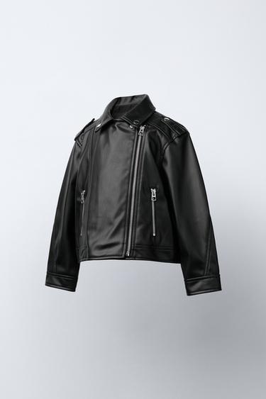 FAUX LEATHER BIKER JACKET - Black by Zara - Image 1