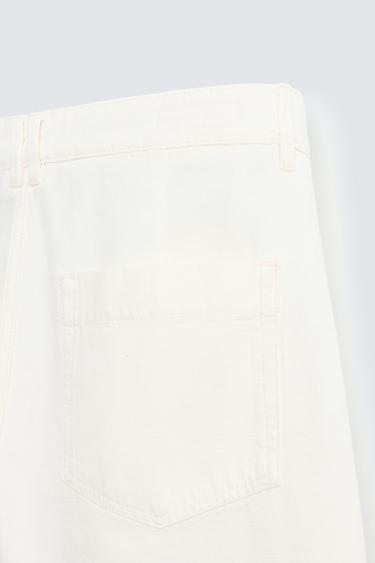 BERMUDA COUPE DÉCONTRACTÉE PLIS - Écru de Zara - Image 8