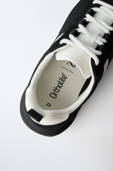 SPLIT SUEDE TRAINERS - Black by Zara - Image 6