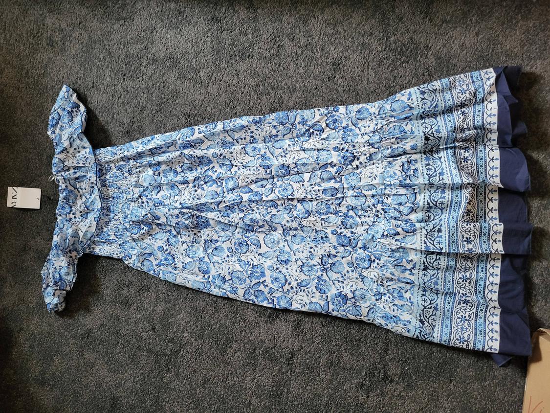 FLORAL PRINT OFF-THE-SHOULDER DRESS - Image 5
