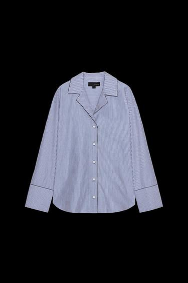 HEMD MIT KONTRASTPASPELN ZW COLLECTION - Weiß / Blau von Zara - Bild 0