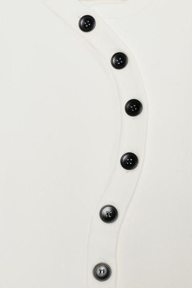 GILET CACHE-CŒUR EN MAILLE - Blanc de Zara - Image 3