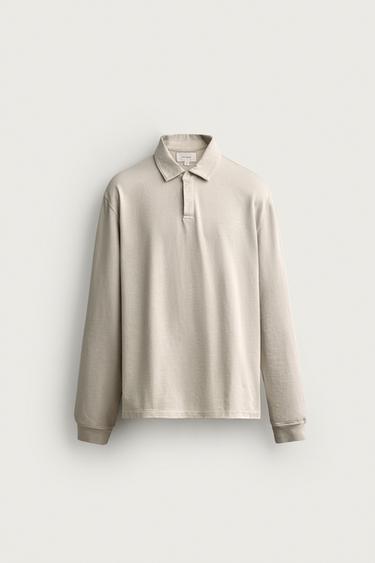 سترة بولو خفيفة بقصة عادية - رمل by Zara