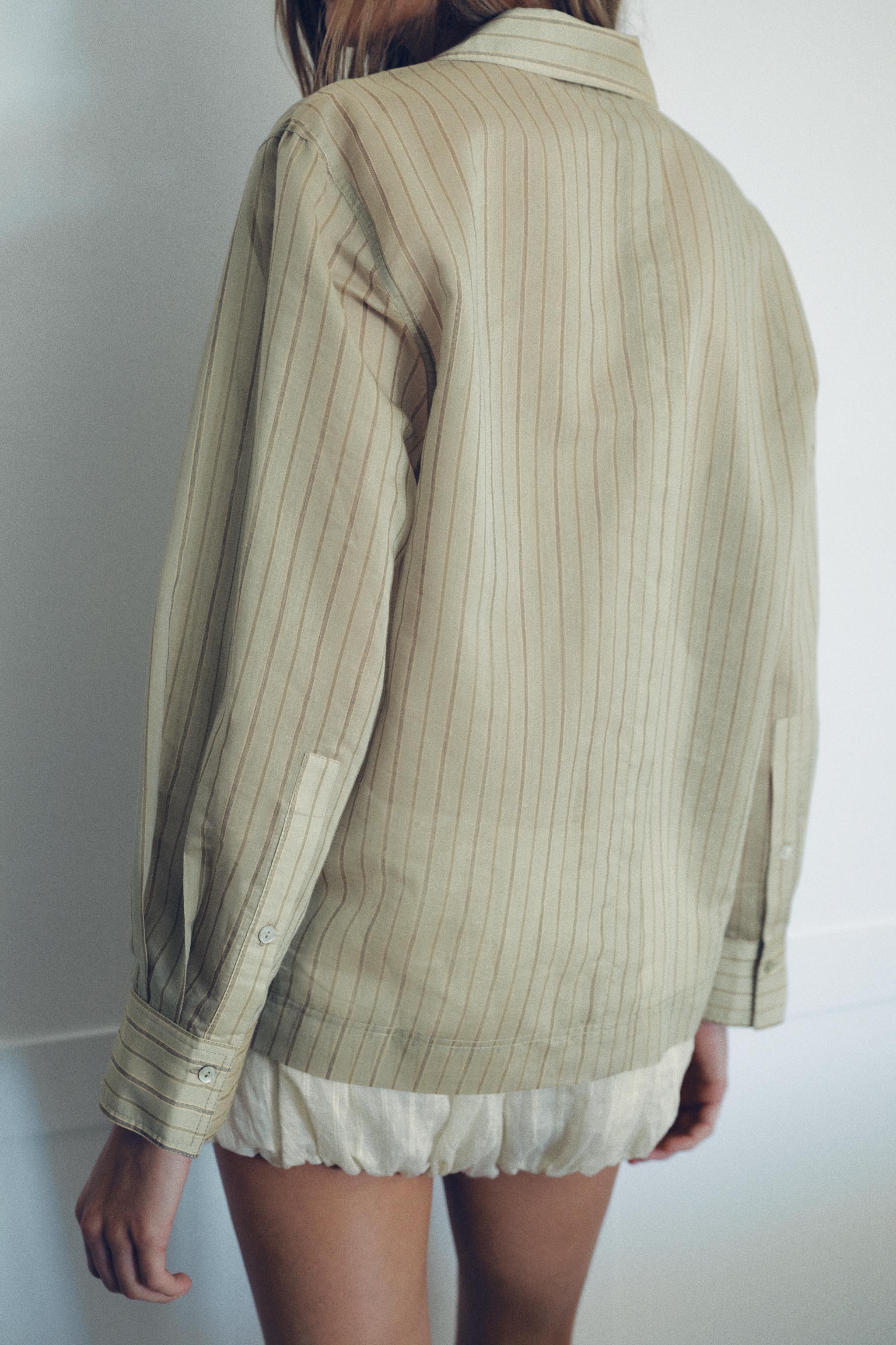 STRIPED SILK BLEND SHIRT