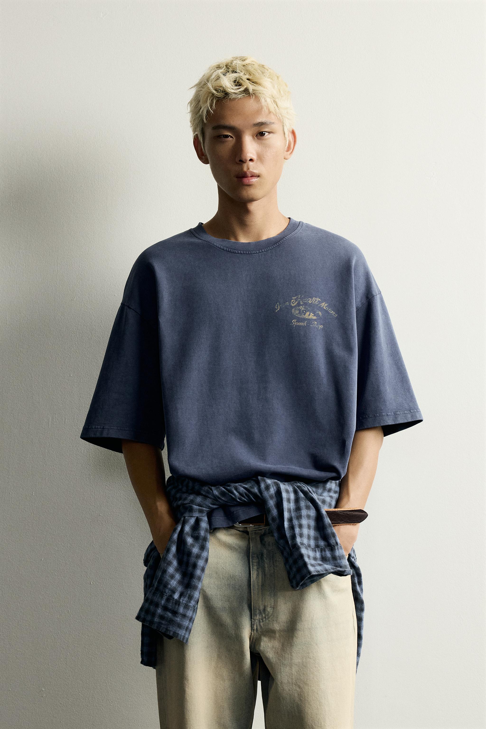 Zara YIKAMA EFEKTLİ BASKILI RELAXED FIT SWEATSHIRT görsel 2