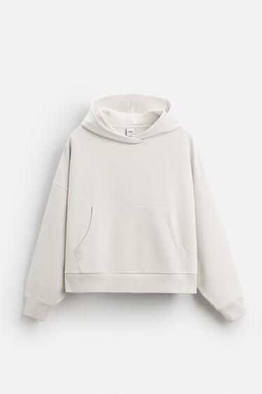 BOXY FIT HOODIE - Ice by Zara