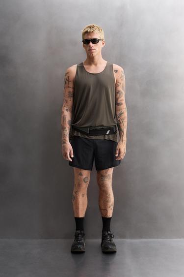 T-SHIRT TANK SEAMLESS - Cinzento da Zara