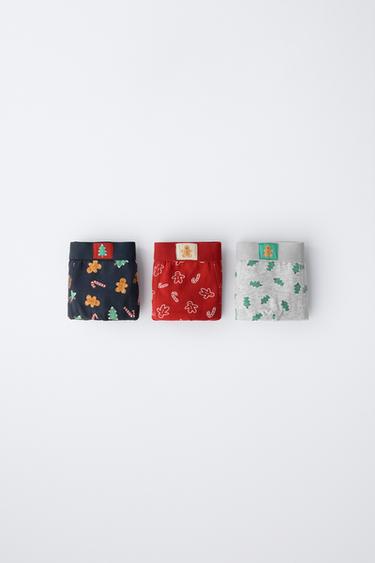 2-3 JAHRE/ 3ER-PACK BOXERSHORTS BAUM UND KEKS - Bunt von Zara - Bild 0