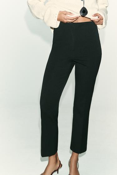 Zara MINI FLARE PANTS - Black