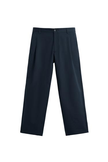 REGULAR FIT PLEATED TROUSERS