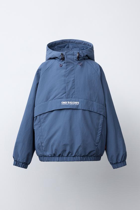 CHUBASQUERO CANGURO WATER REPELLENT - Índigo de Zara - Imagen 0