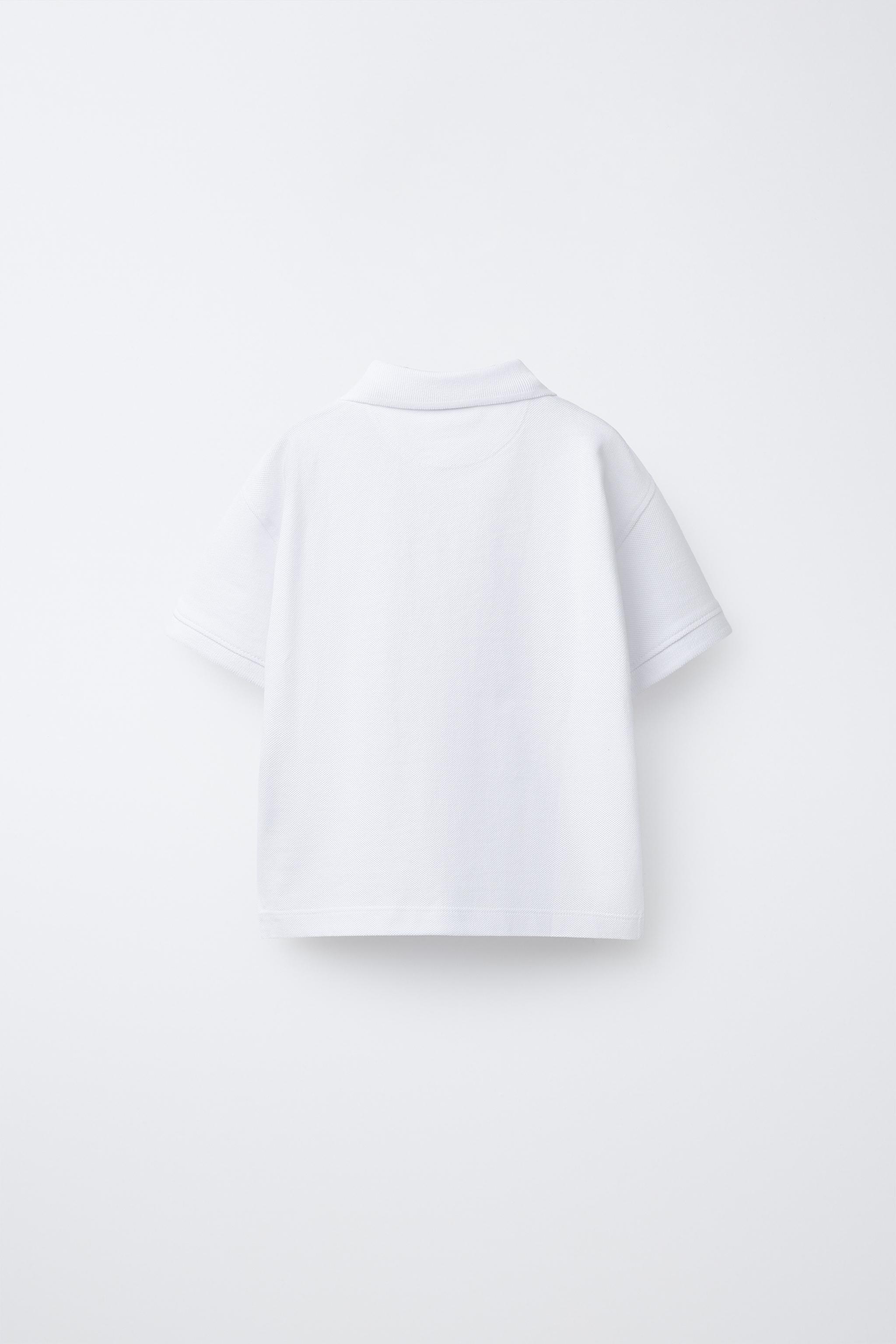 SOLID PIQUÉ POLO — White (alternate view)