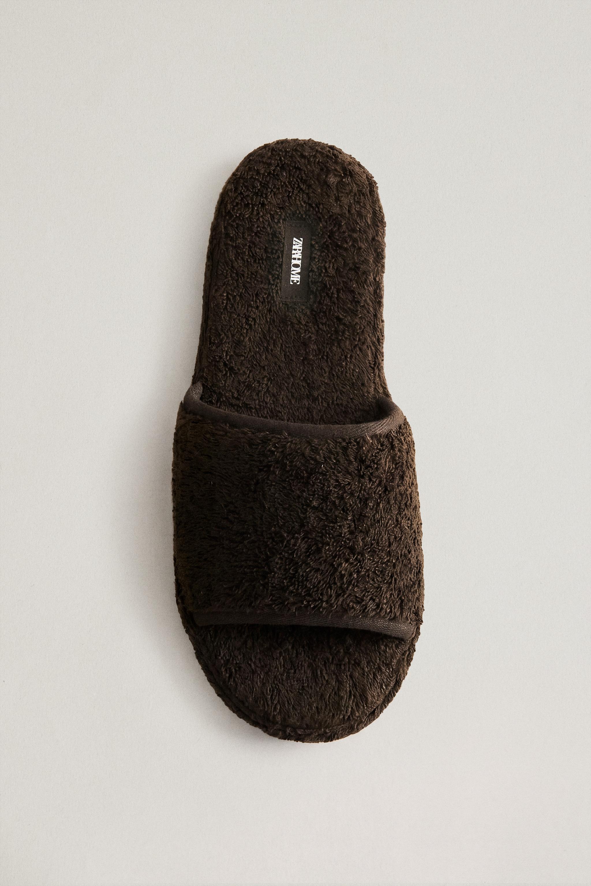 FLATFORM TOWEL SLIPPERS — Brown