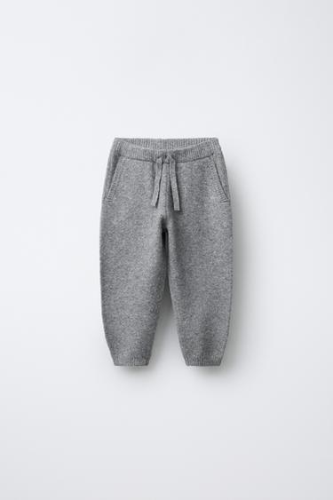 PANTALÓN PUNTO JOGGER - Gris / Azul de Zara - Imagen 0