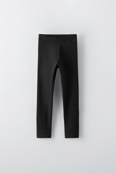 Zara PLAIN LEGGINGS - Black
