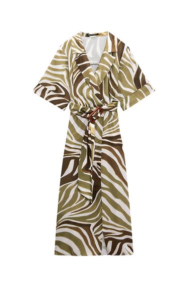 ANIMAL PRINT SHIRT DRESS