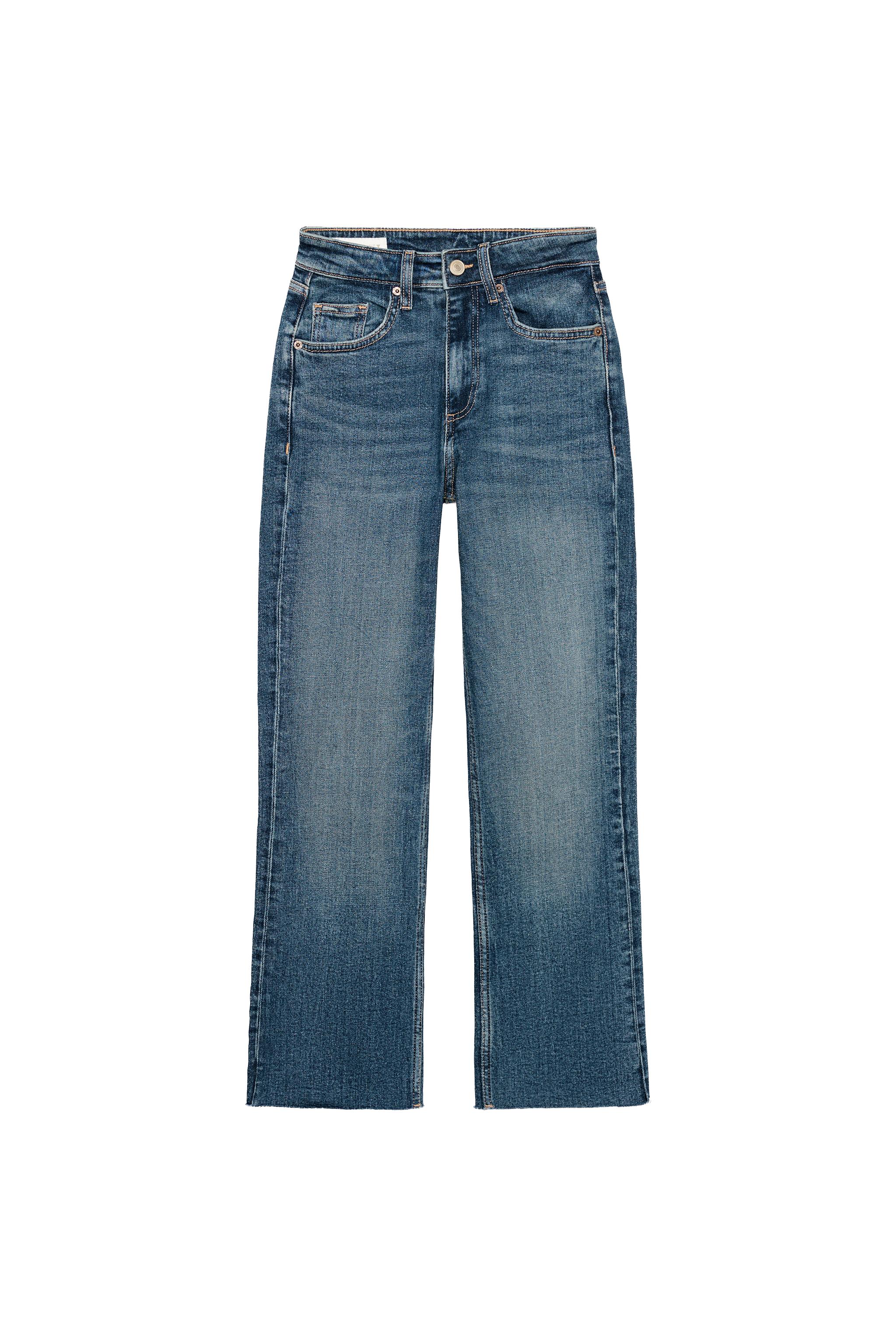 JEANS TRF CROPPED FLARE TIRO ALTO