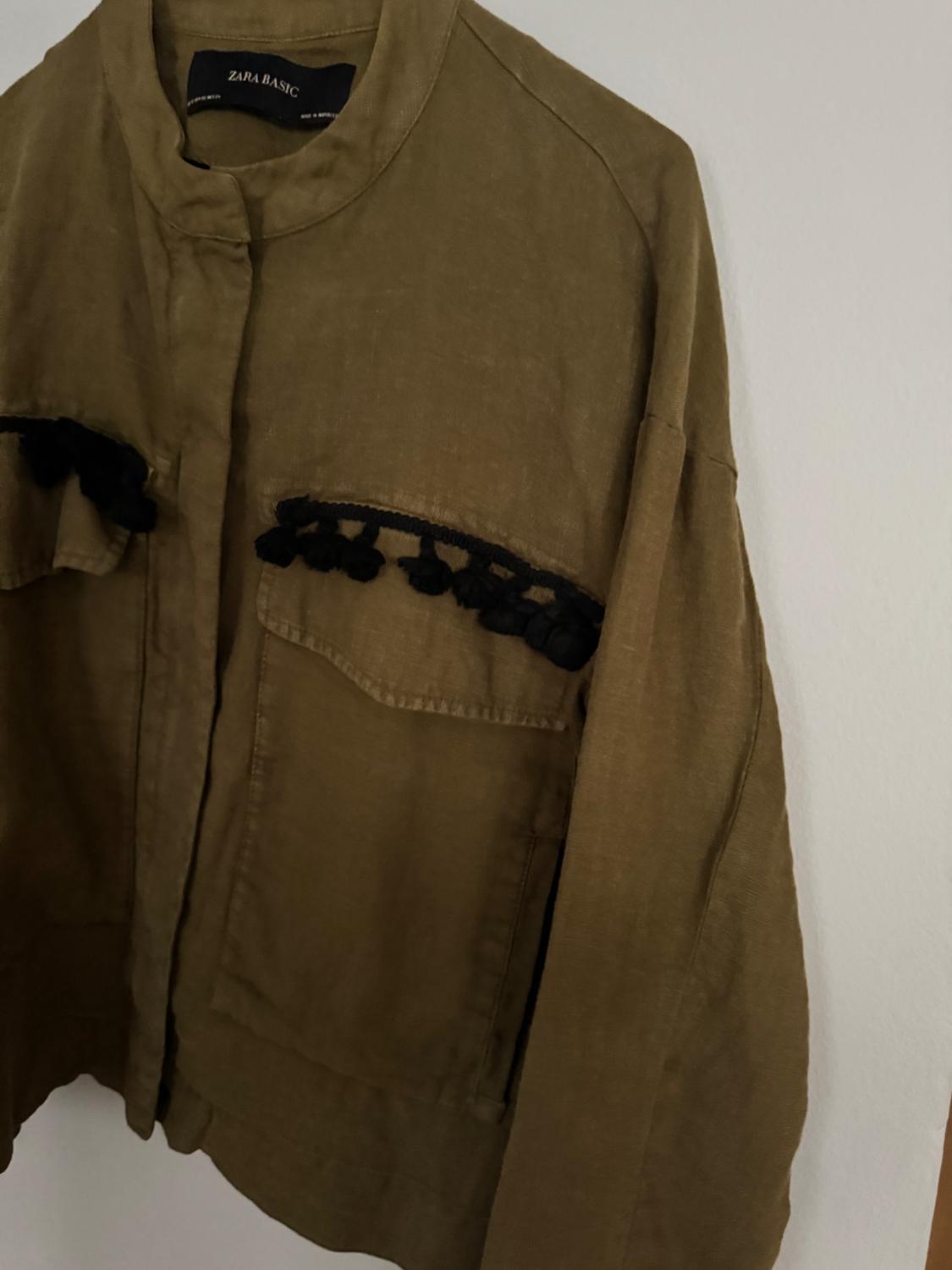 LINEN JACKET WITH POMPOMS - Image 4
