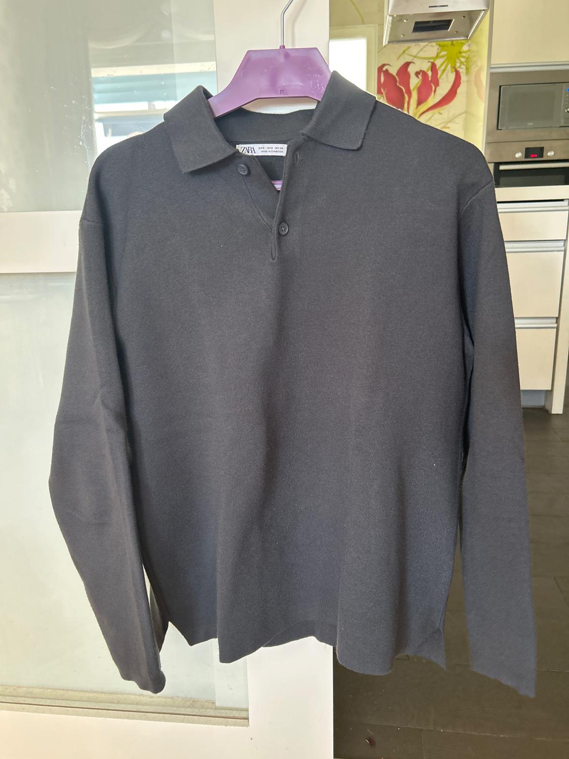 VISCOSE BLEND KNIT POLO SHIRT