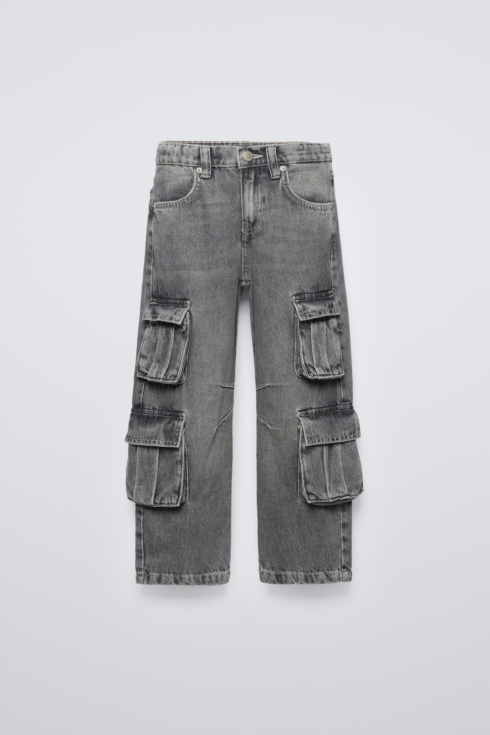 MULTIPOCKET DENIM PANTS - Mid-gray | ZARA United States