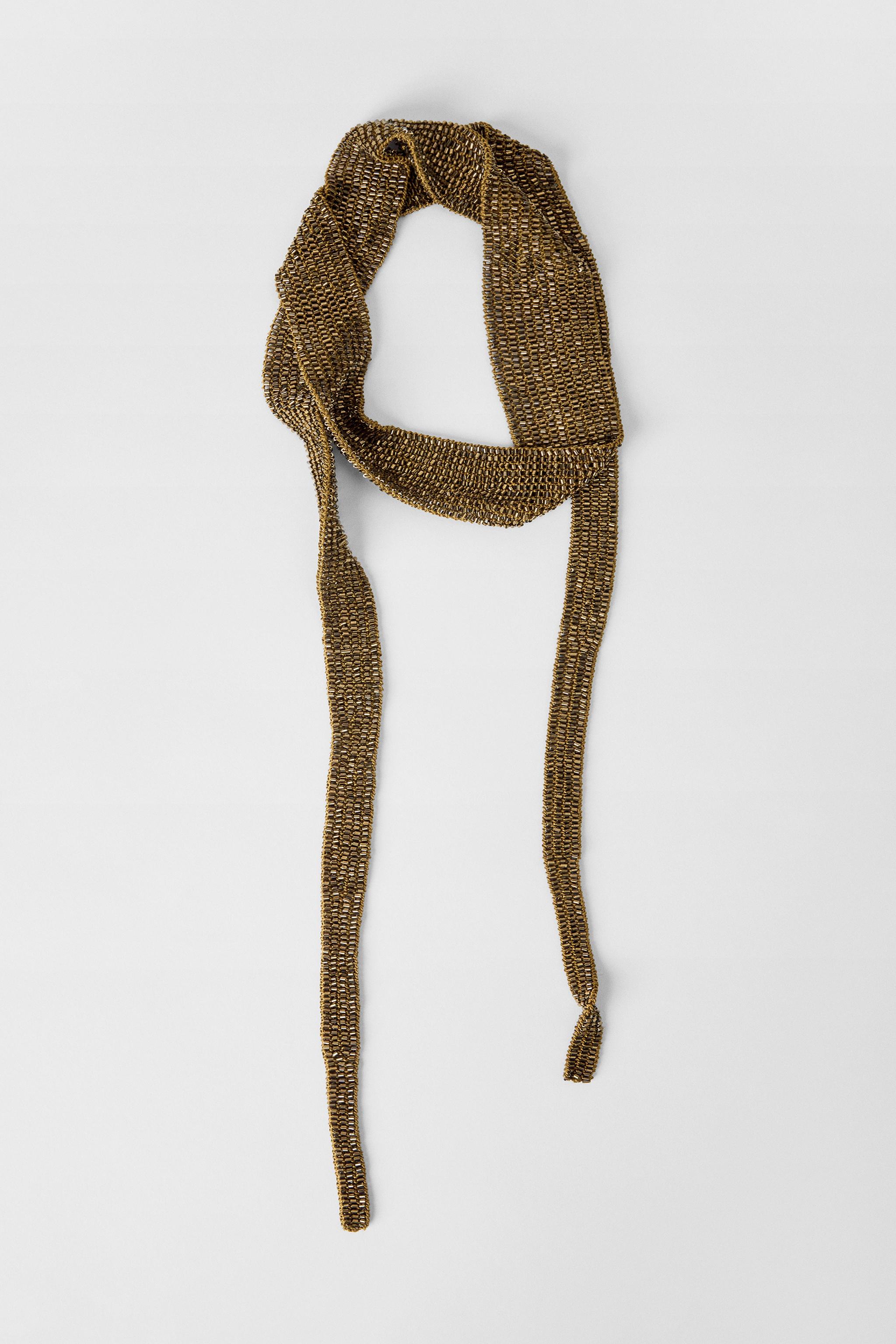 BEADED NECKERCHIEF KATE MOSS X ZARA - Black | ZARA Australia