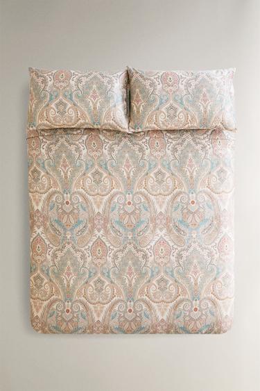 PAISLEY SATEEN DUVET COVER - Ecru by Zara - Image 0