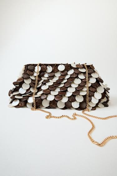 Zara APPLIQUÉ POUCH BAG - Multi-color