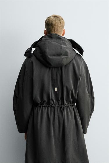 OVERSIZED FIT HOODIE PARKA X SR_A - Cement by Zara - Image 3