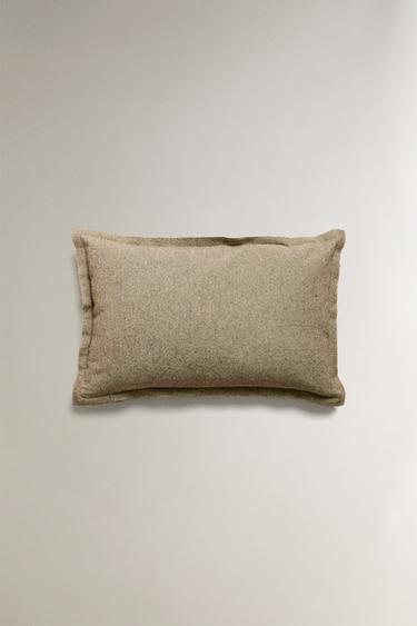 Zara PLAIN COTTON THROW PILLOW COVER - Light beige - Image 0