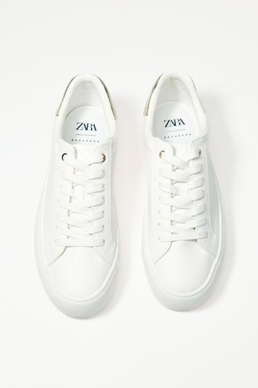 Zara CONTRAST SNEAKERS - White