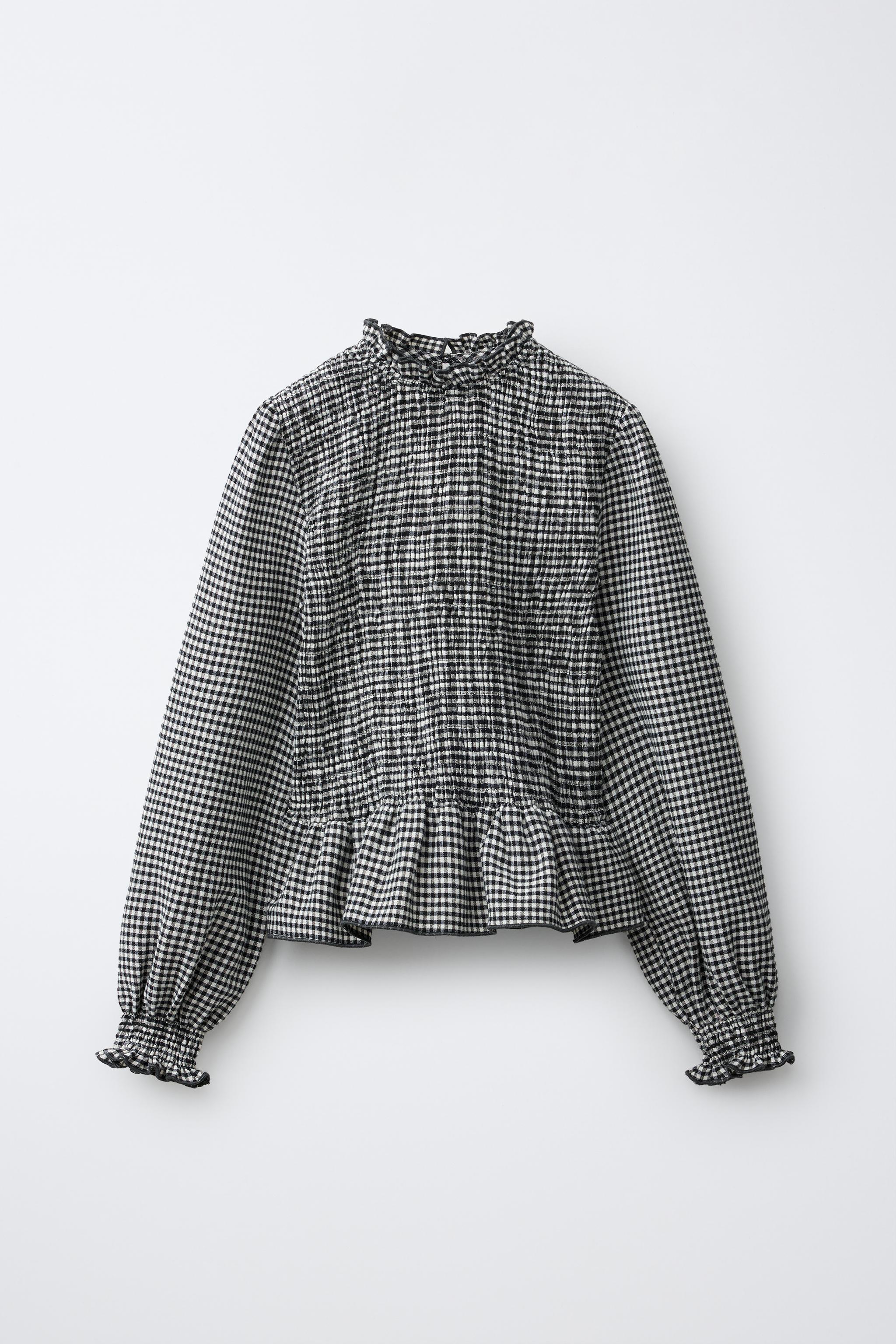 GINGHAM CHECK SHIRT - Black | ZARA South Africa