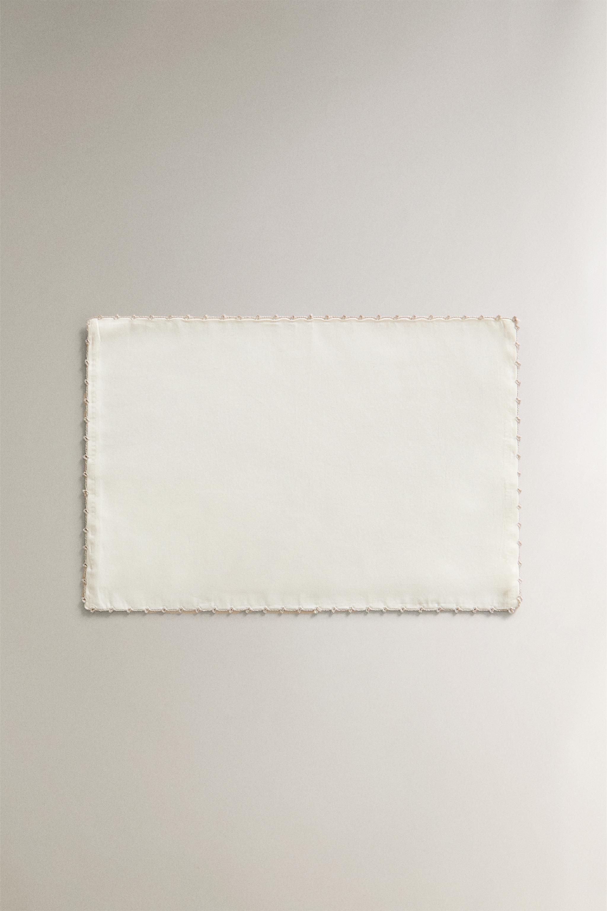 Zara MINI CRIB SHEET SET WITH TRIM DETAIL — фото 3