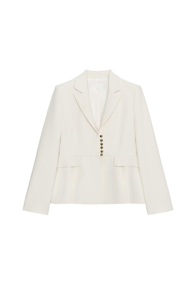 Blazer peplum hombreras