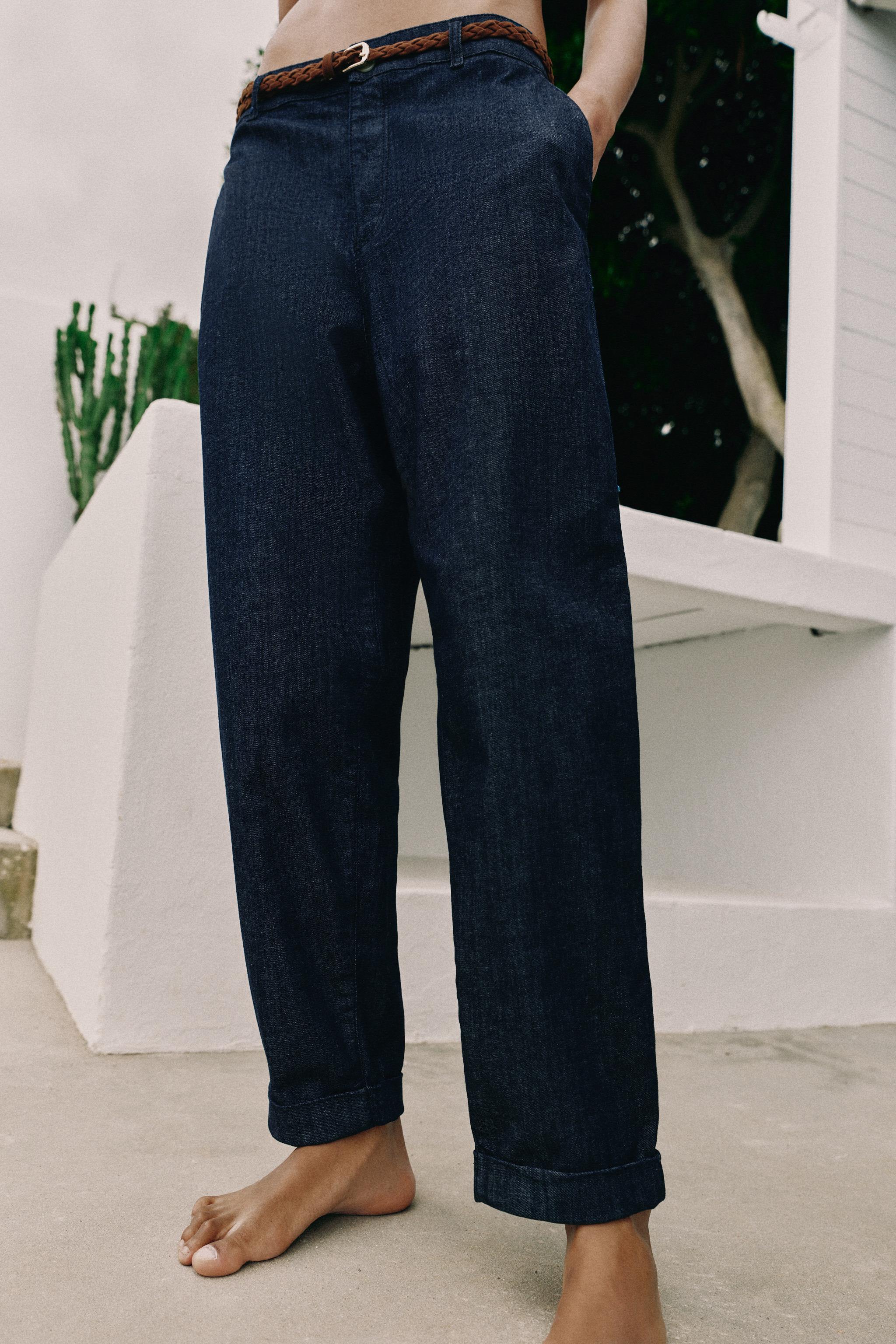 CHINO TROUSERS WITH BRAIDED BELT