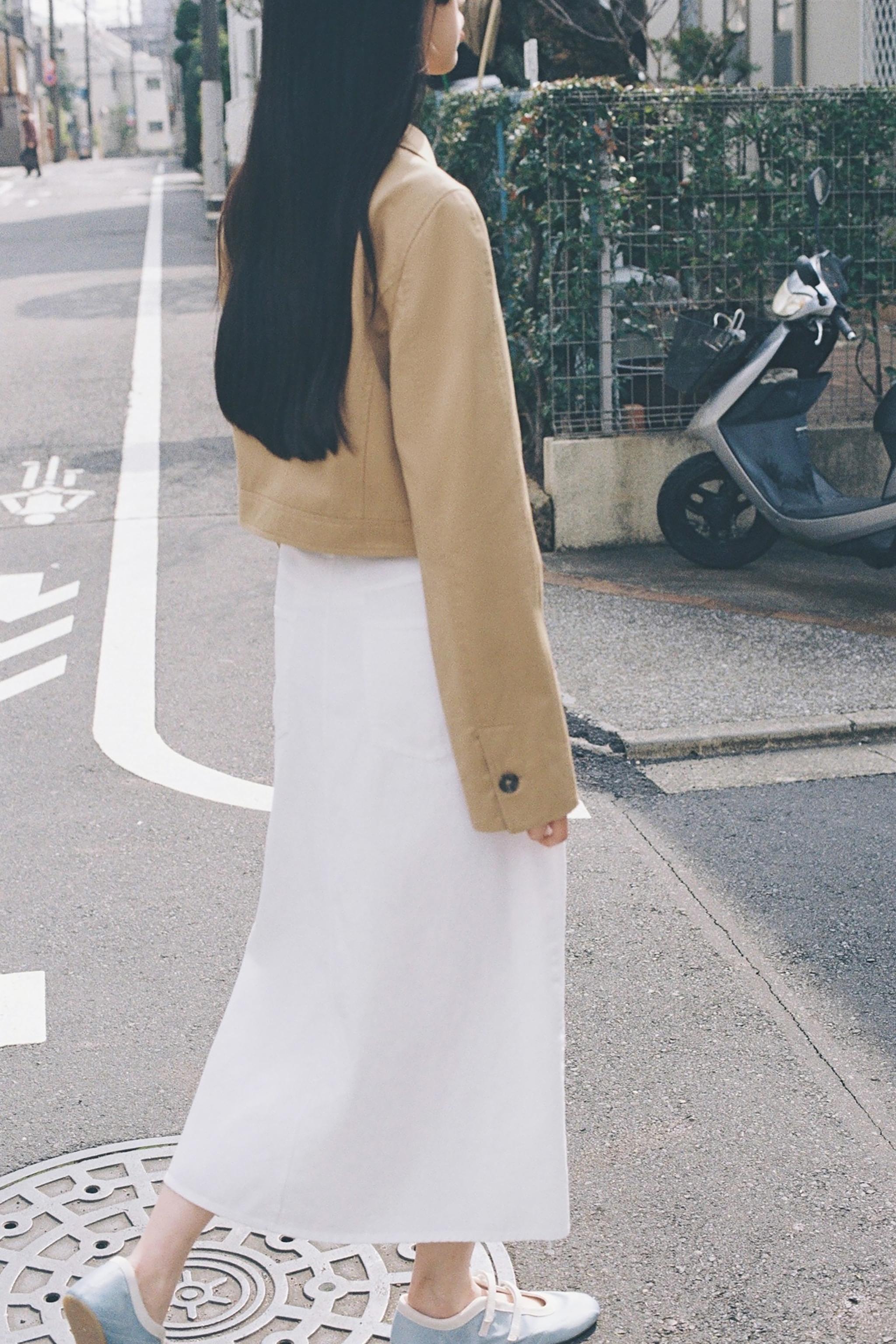 【ZARA】Z1975 デニムミディ丈スカート ホワイト | 2647/904/250 Z1975 デニムミディ丈スカート - ホワイト | ZARA Japan / 日本