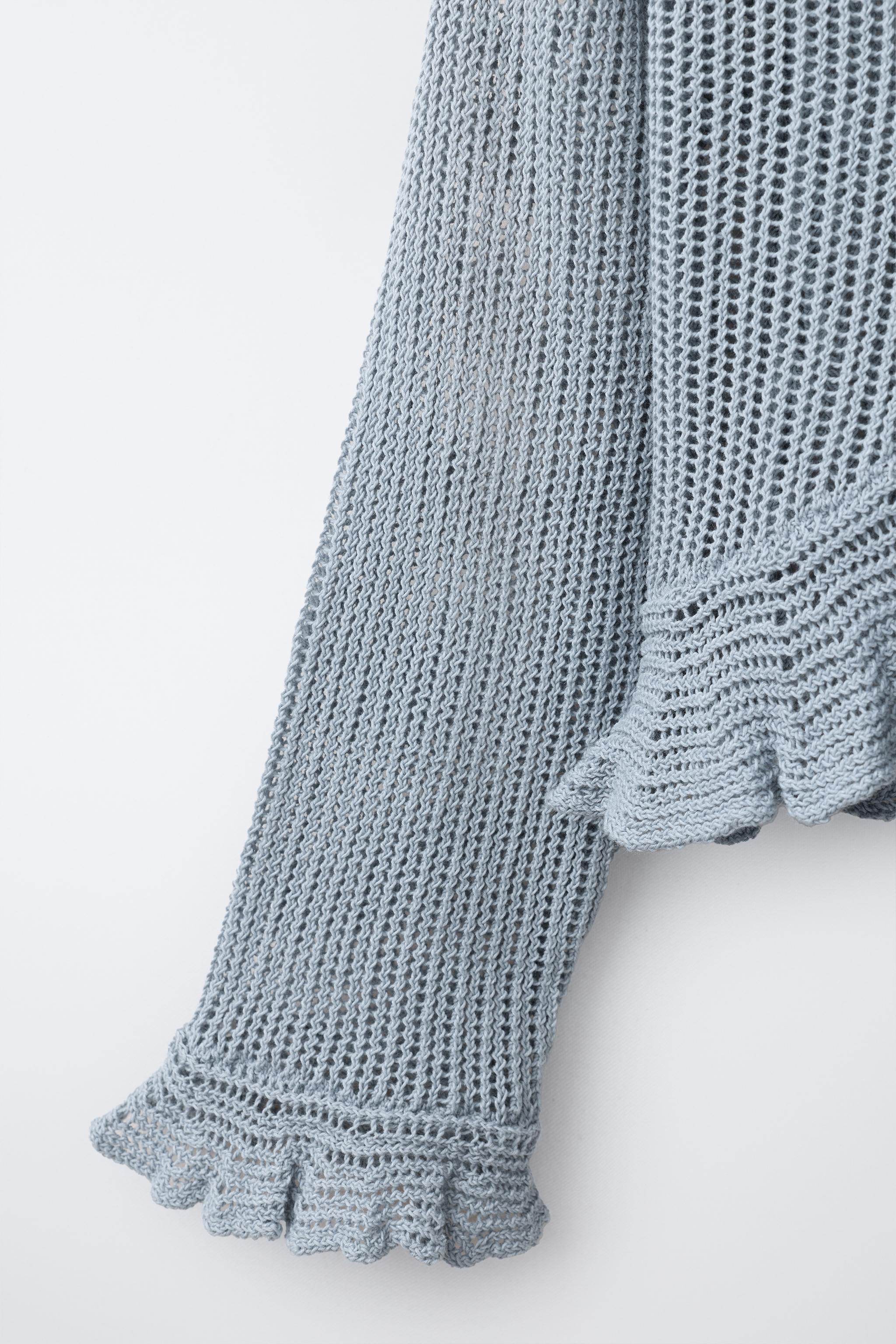 GILET EN MAILLE À VOLANT