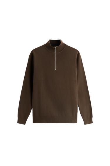 TEXTURED HIGH NECK SWEATER