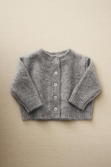 CASHMERE BABY CARDIGAN - Grey by Zara - Image 4