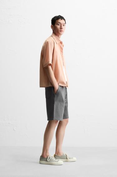 RELAXED FIT JOGGER BERMUDA SHORTS - Dark anthracite by Zara - Image 3