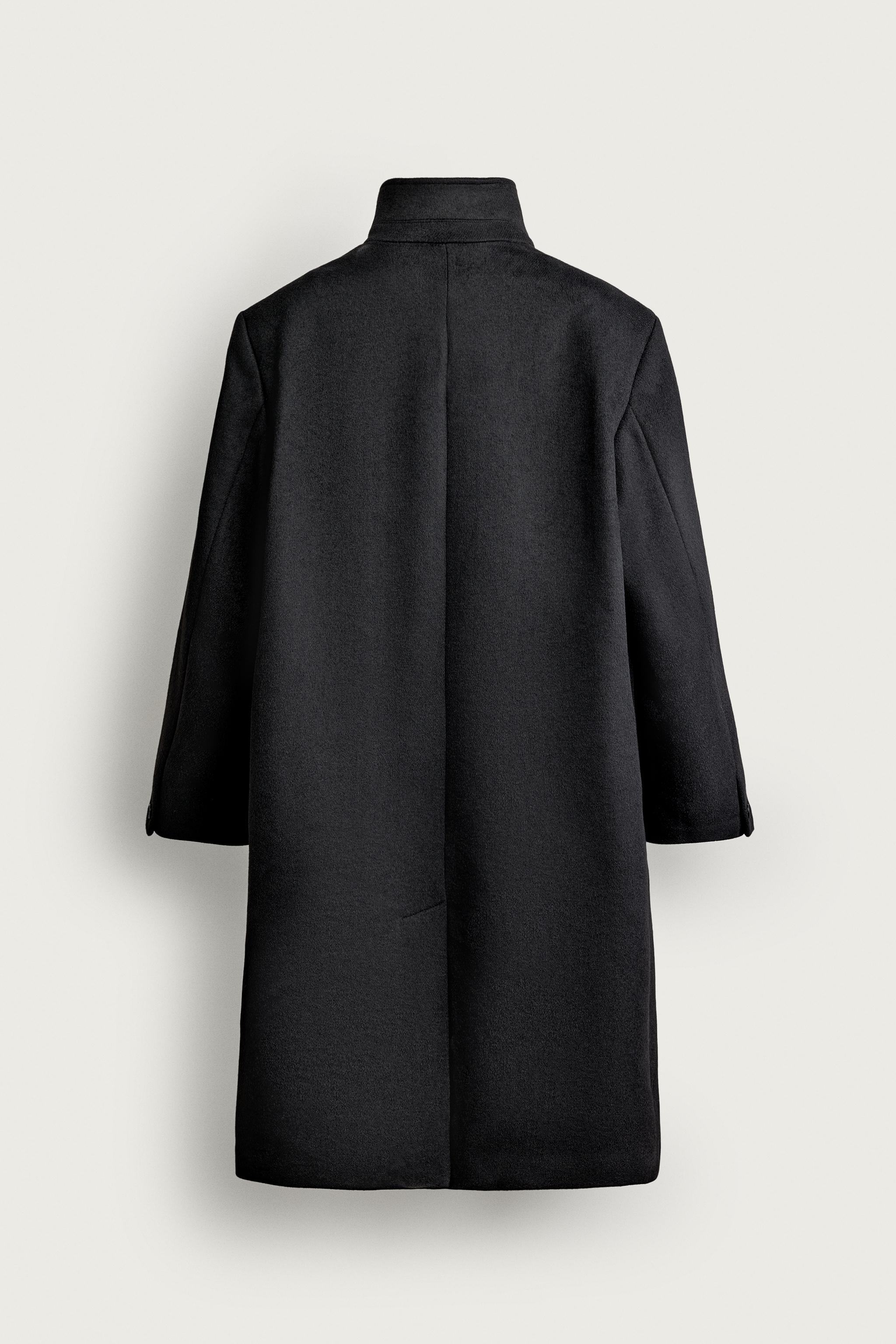 ハイネック リラックスフィットコート - ブラック | ZARA Japan / 日本