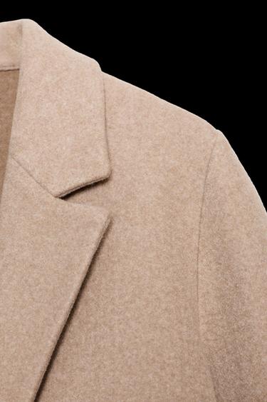 Zara SOFT BASIC COAT - Mid-camel