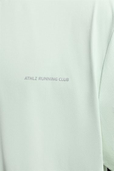 Zara COLOR BLOCK TECHNICAL T-SHIRT - Light blue