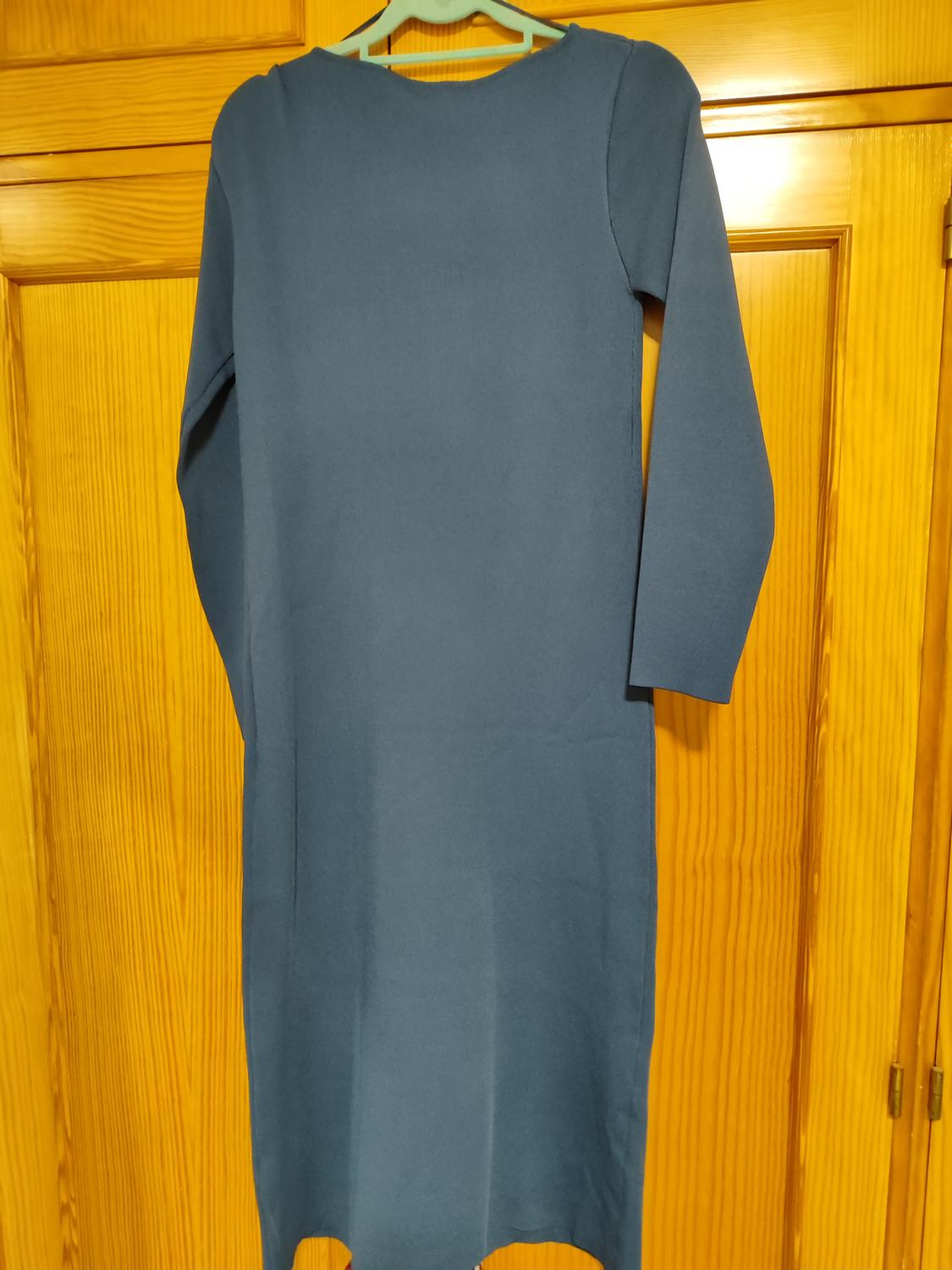 PLAIN KNIT MIDI DRESS - Image 2