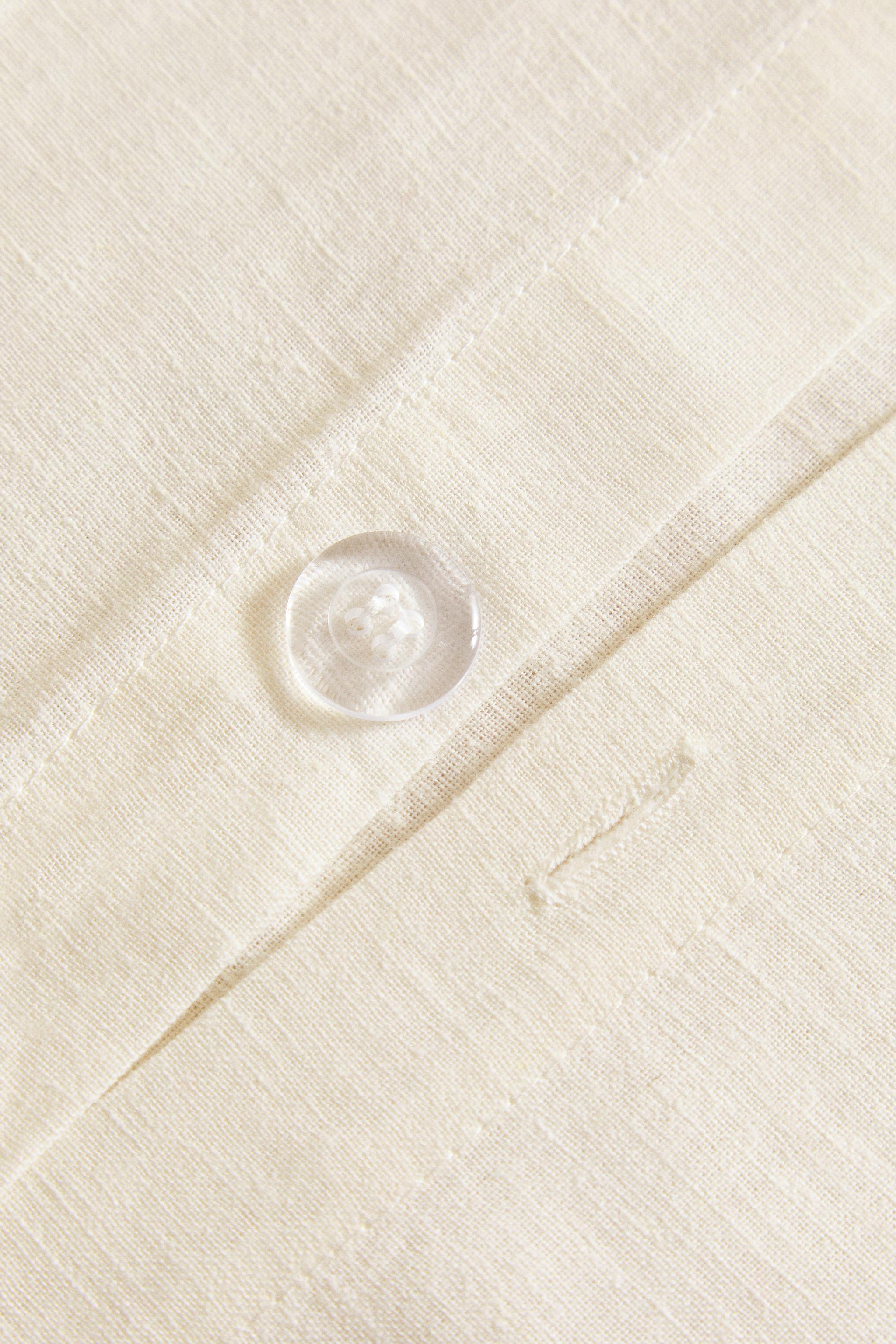 CHRISTMAS LINEN DUVET COVER WITH BORDER