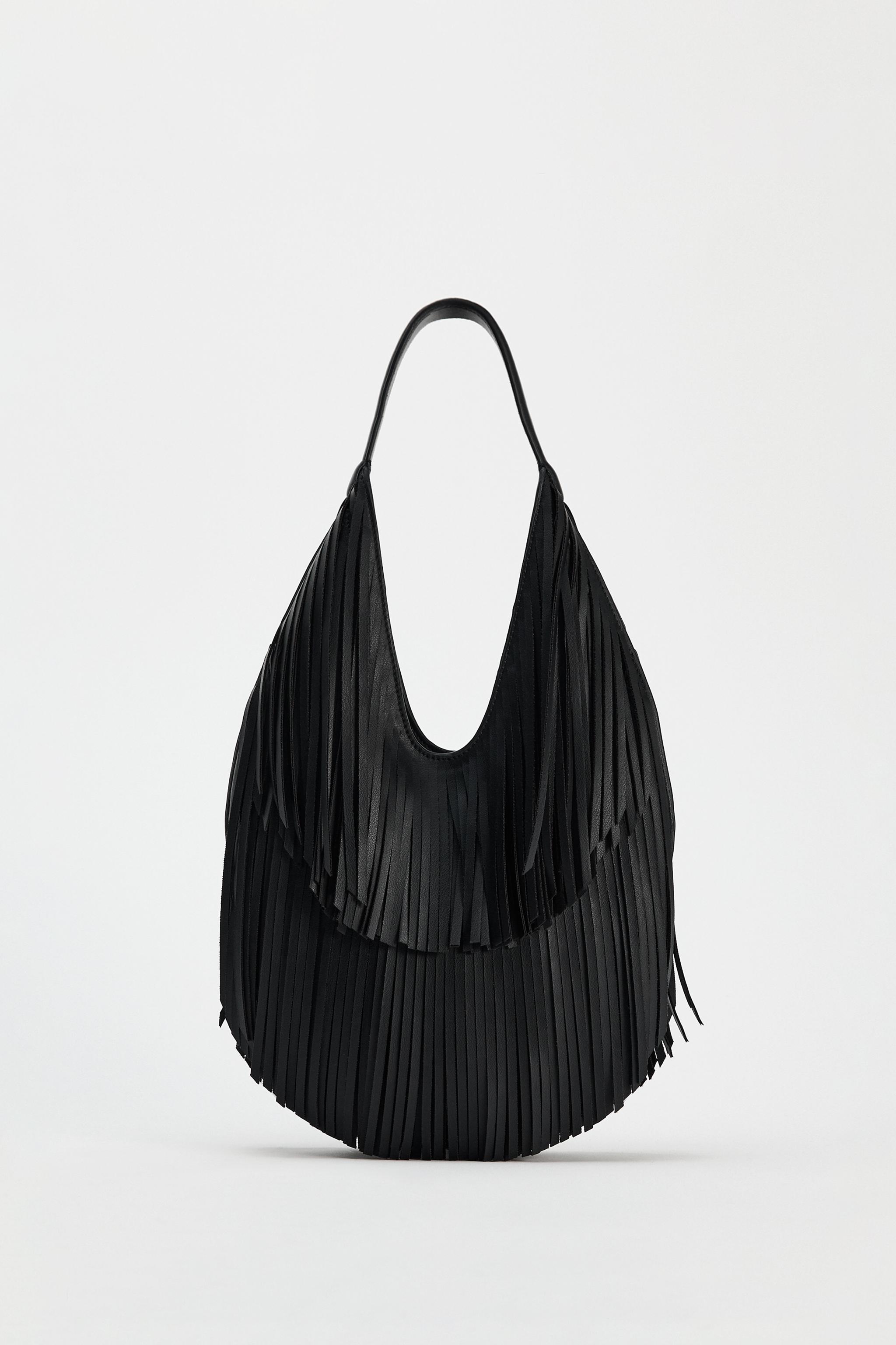 Black handbags zara sale