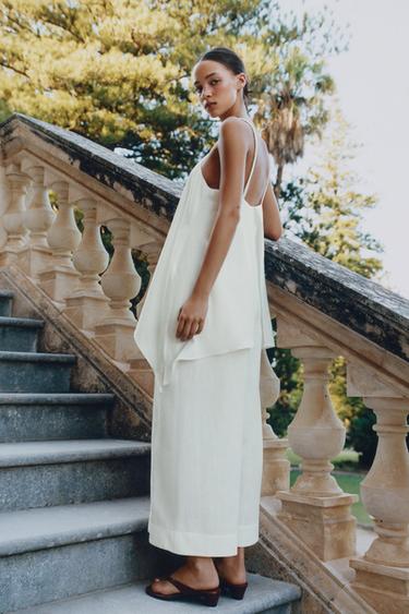 HALTER STRAP JUMPSUIT - Oyster-white by Zara