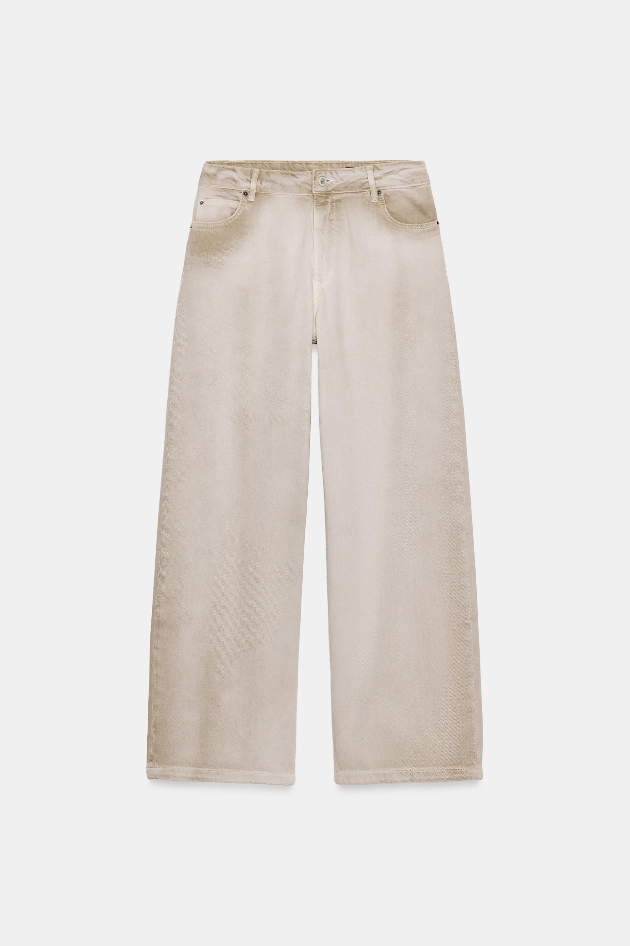 ZW COLLECTION HIGH-WAISTED WASHED EFFECT JEANS